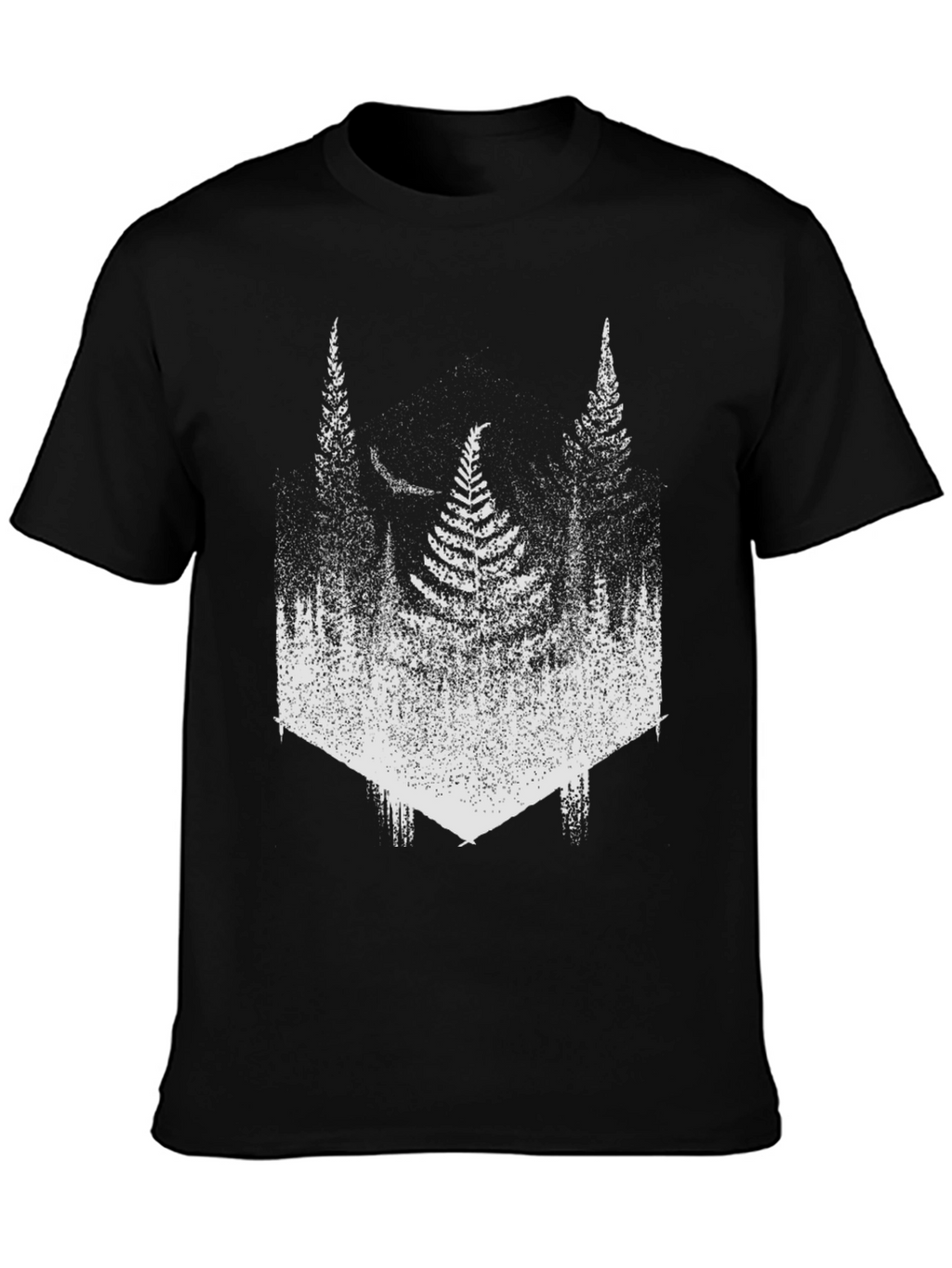 Fern Forest Graphic Tee - Mens Black T-Shirt