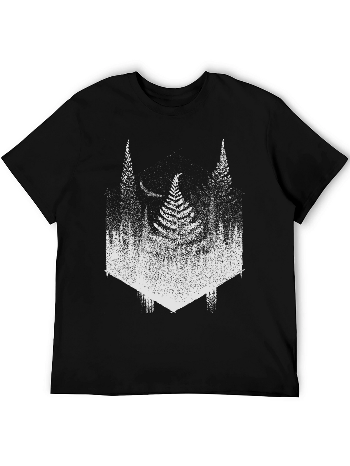 Fern Forest Graphic Tee - Mens Black T-Shirt