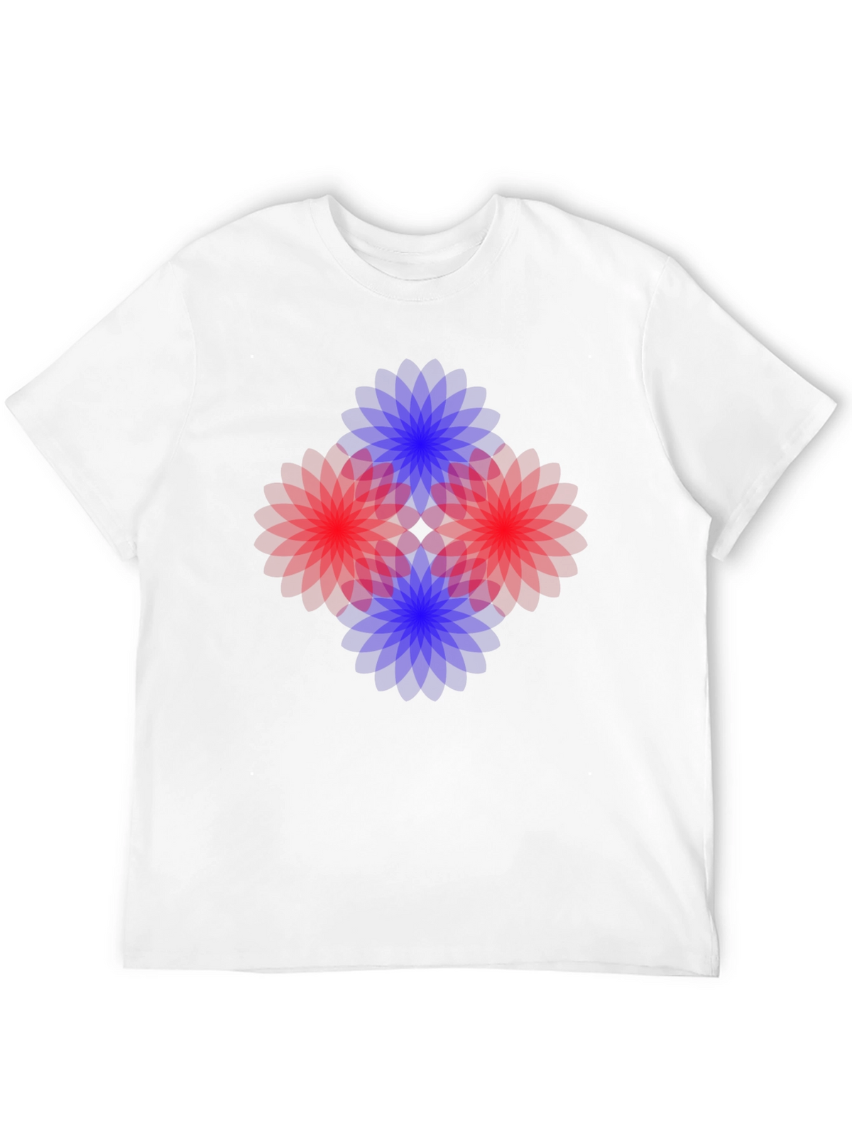 Abstract Floral Graphic Black T-Shirt