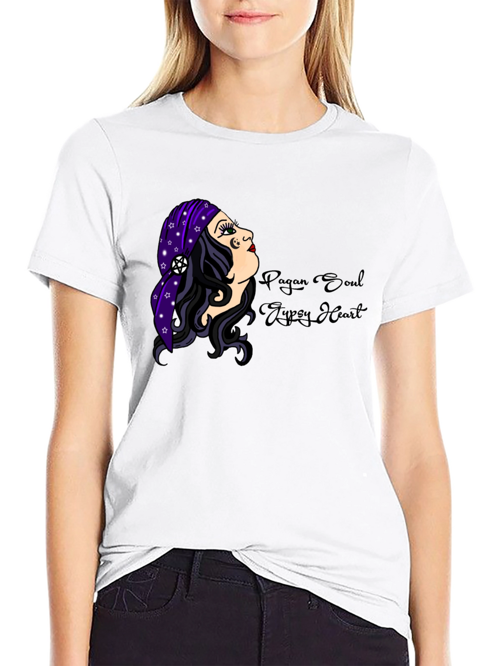 Pagan Soul Gypsy Heart Black T-Shirt