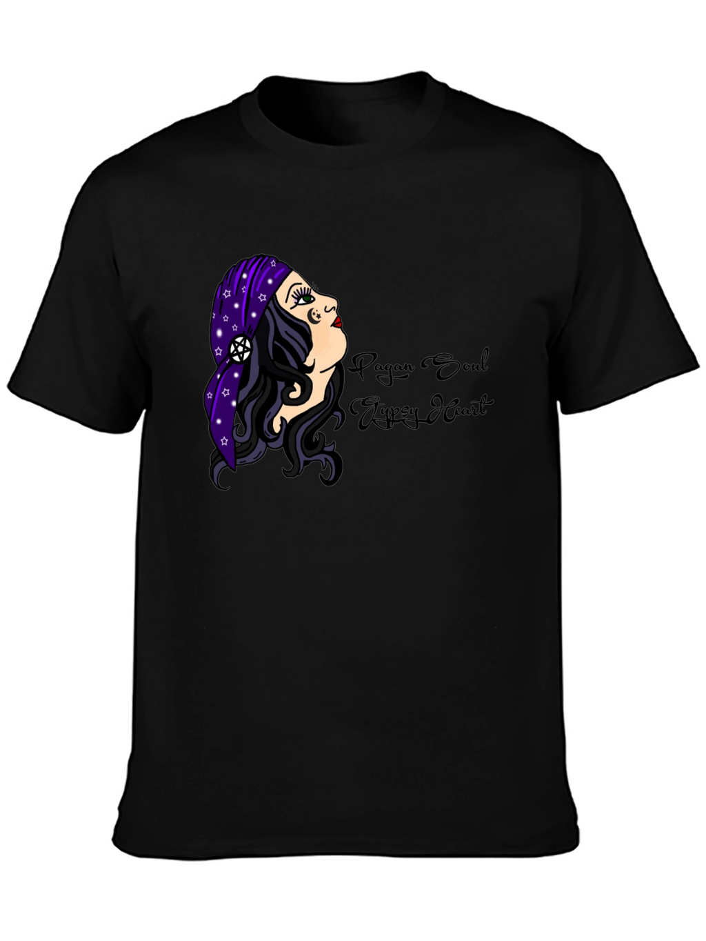 Pagan Soul Gypsy Heart Black T-Shirt