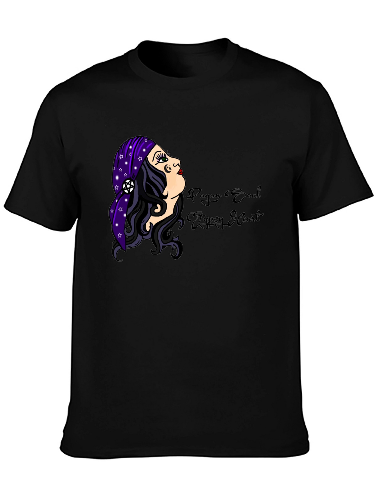 Pagan Soul Gypsy Heart Black T-Shirt