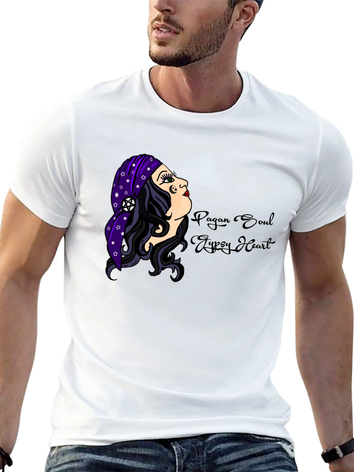 Pagan Soul Gypsy Heart Black T-Shirt