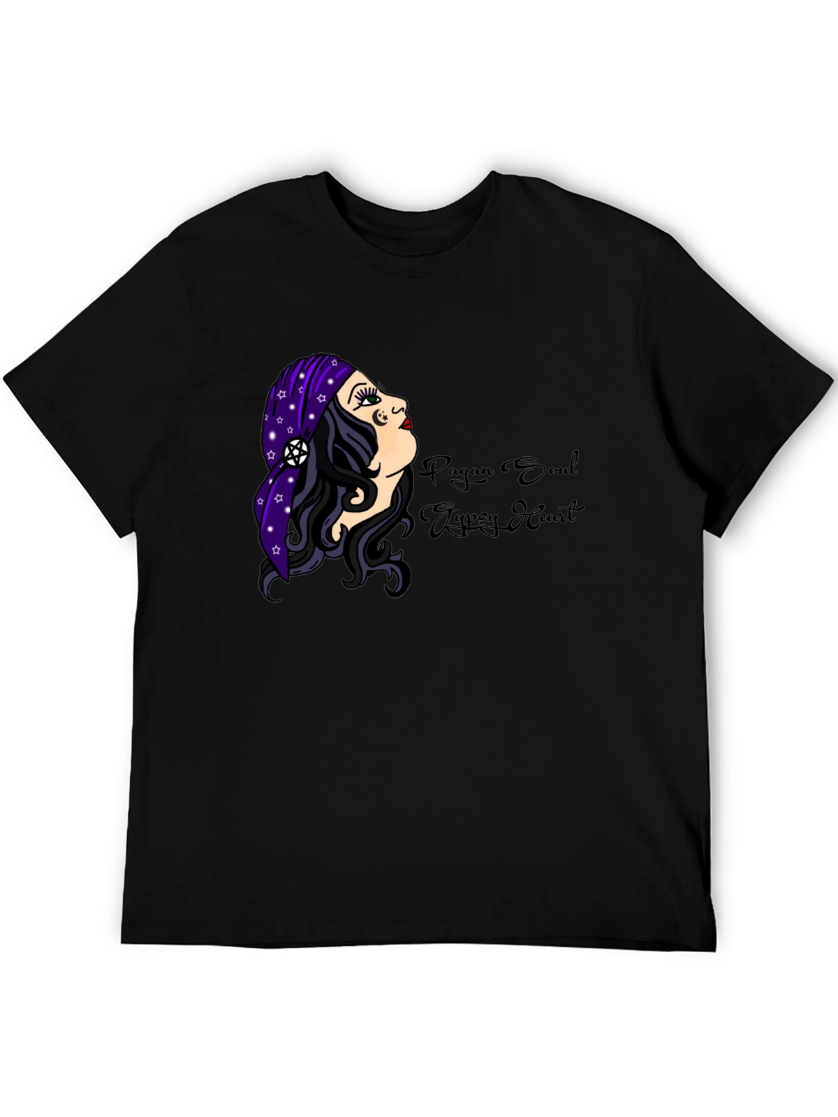 Pagan Soul Gypsy Heart Black T-Shirt