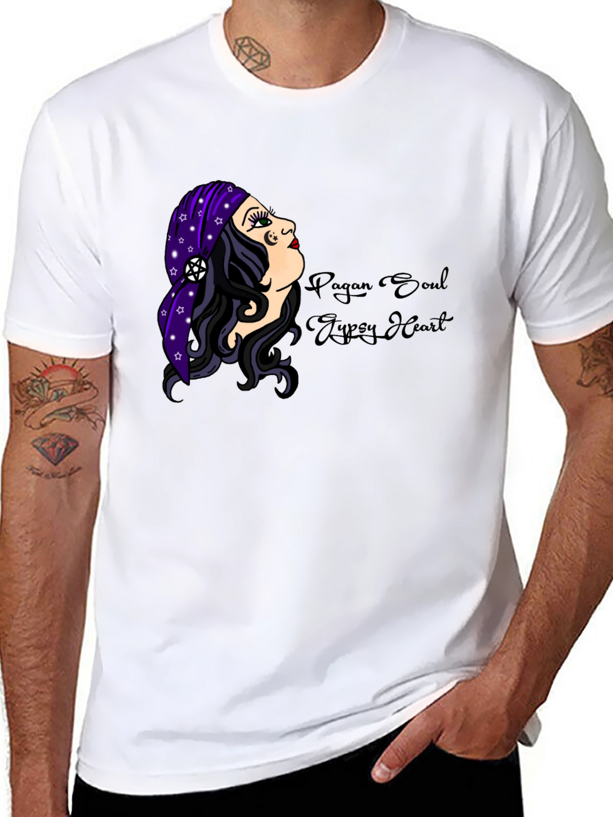 Pagan Soul Gypsy Heart Black T-Shirt