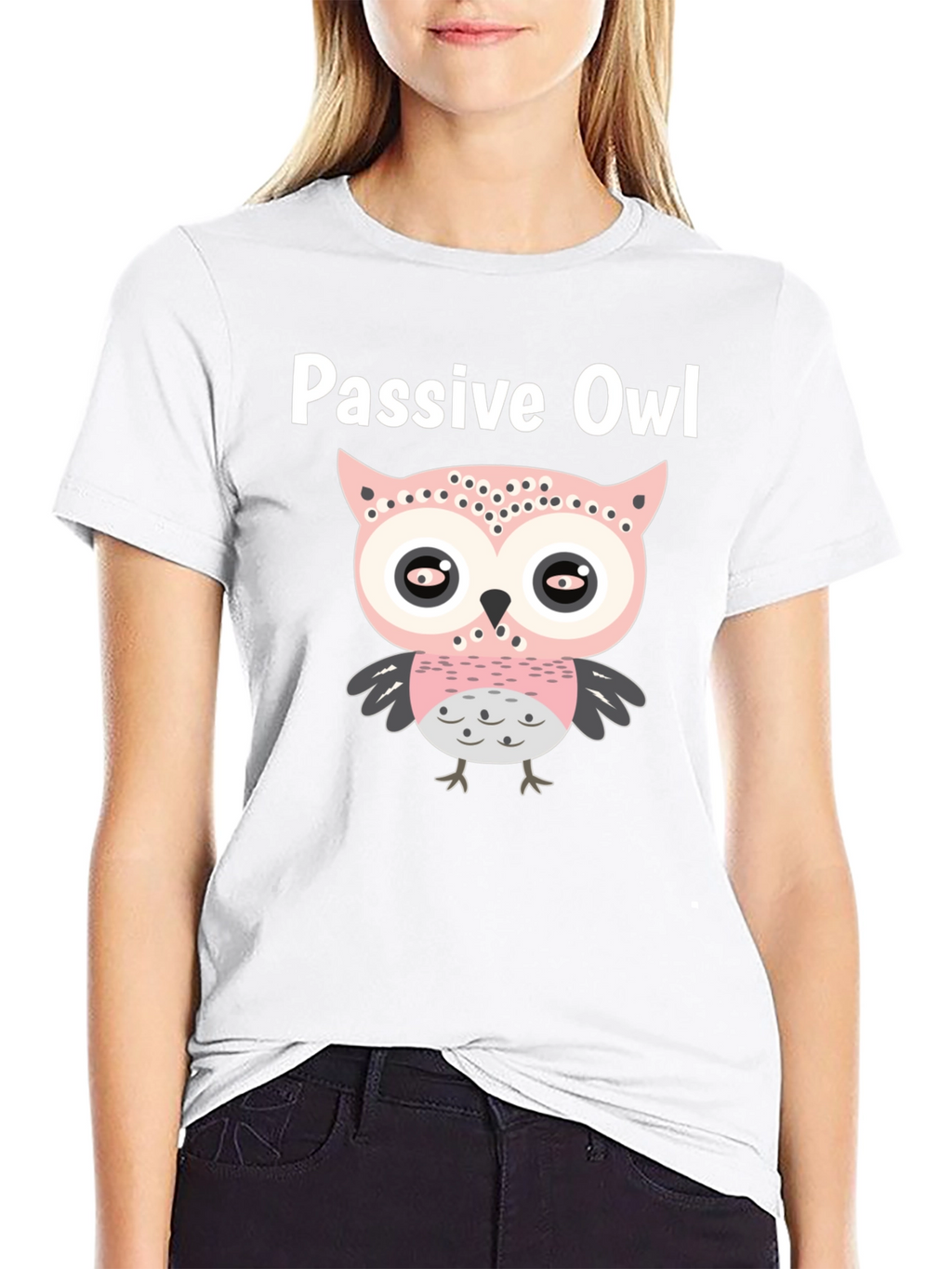 Passive Owl Graphic Tee - Soft Cotton Blend