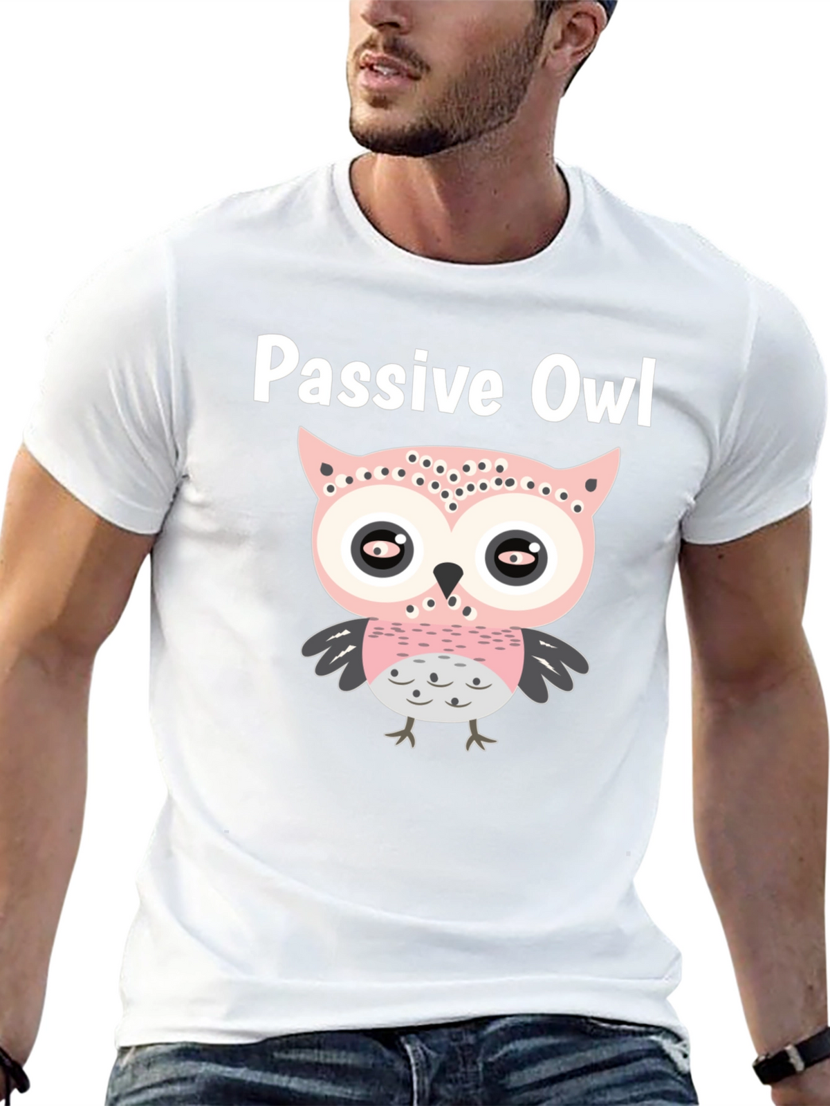 Passive Owl Graphic Tee - Soft Cotton Blend