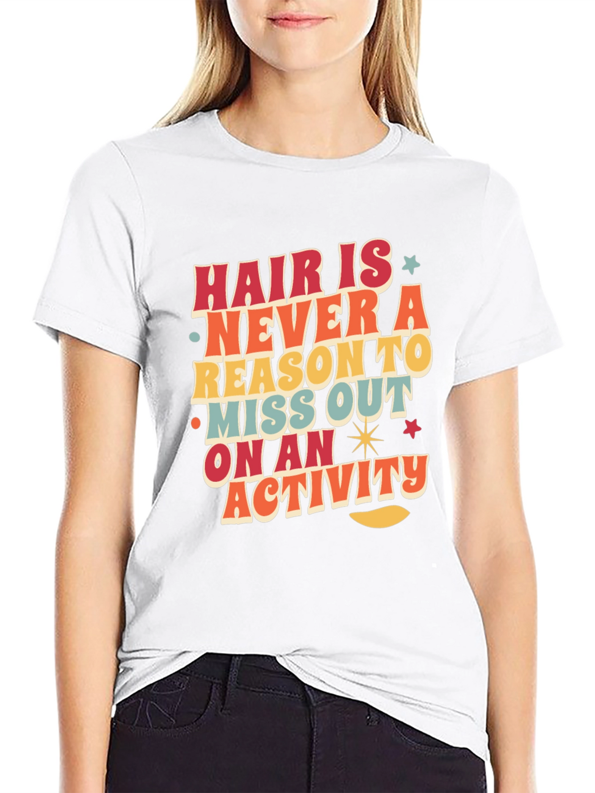 Retro Graphic Tee - Hair Is Never a Reason
