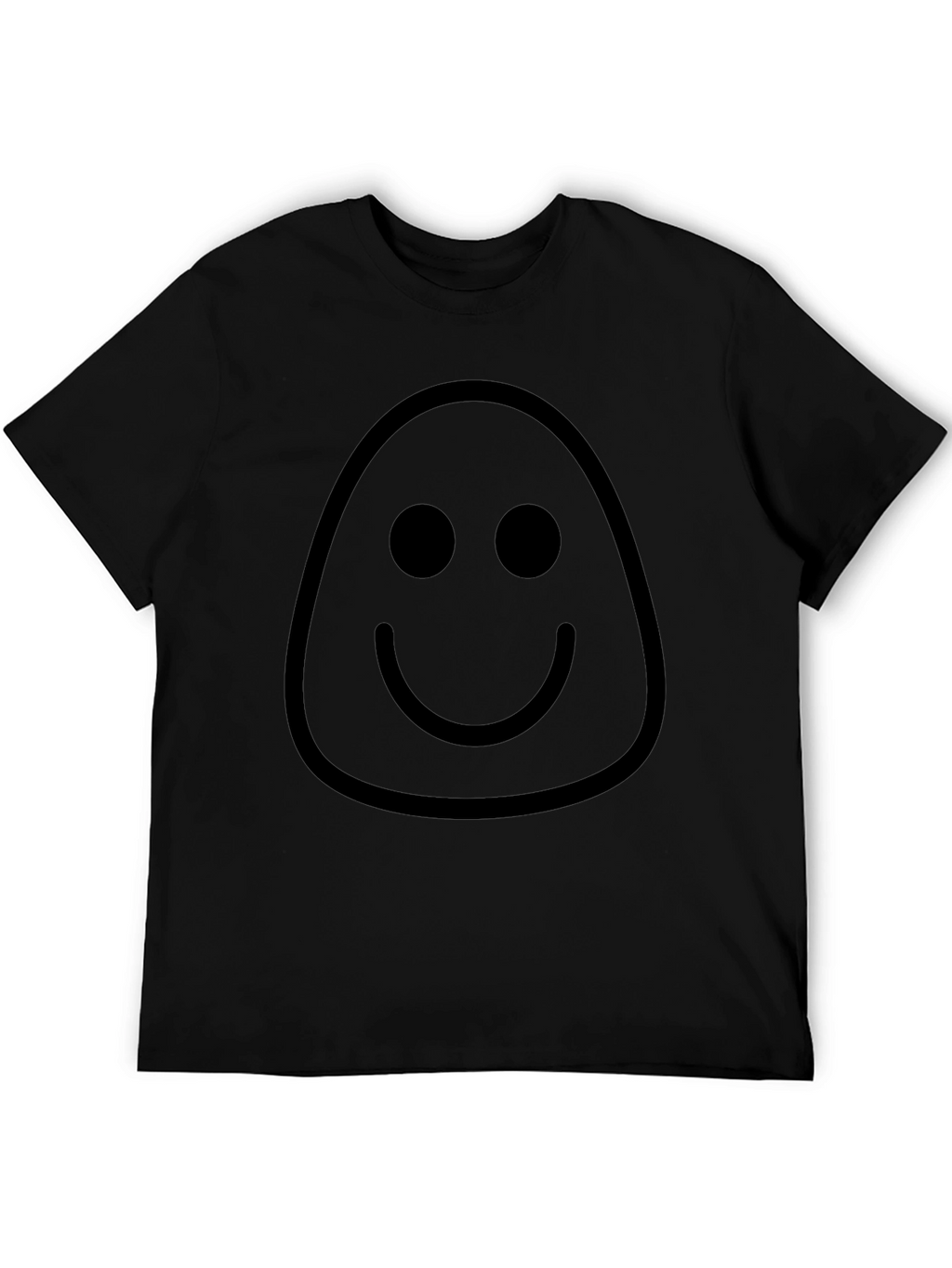 Smiley Face Graphic Tee - Mens Black T-Shirt