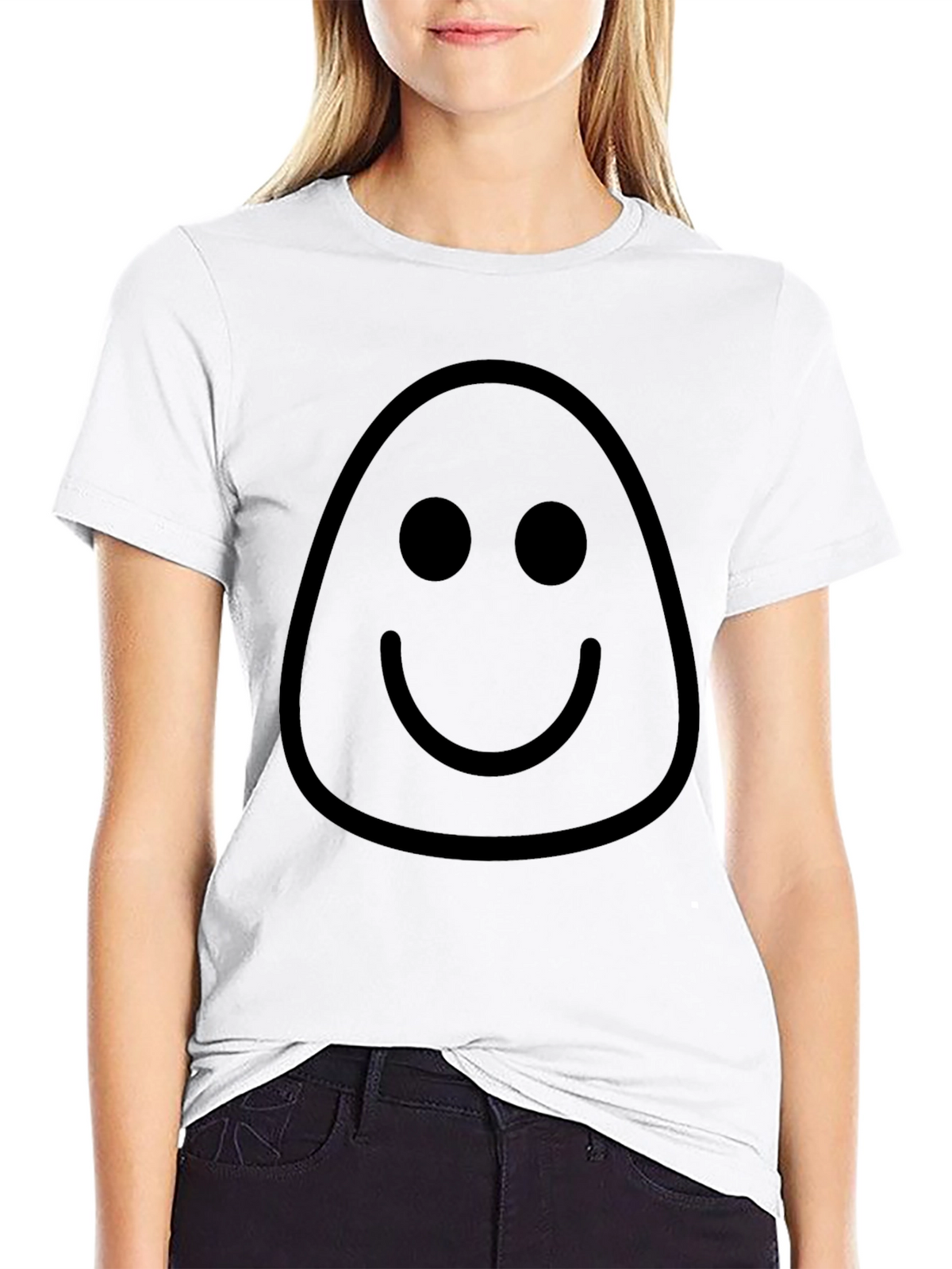 Smiley Face Graphic Tee - Mens Black T-Shirt