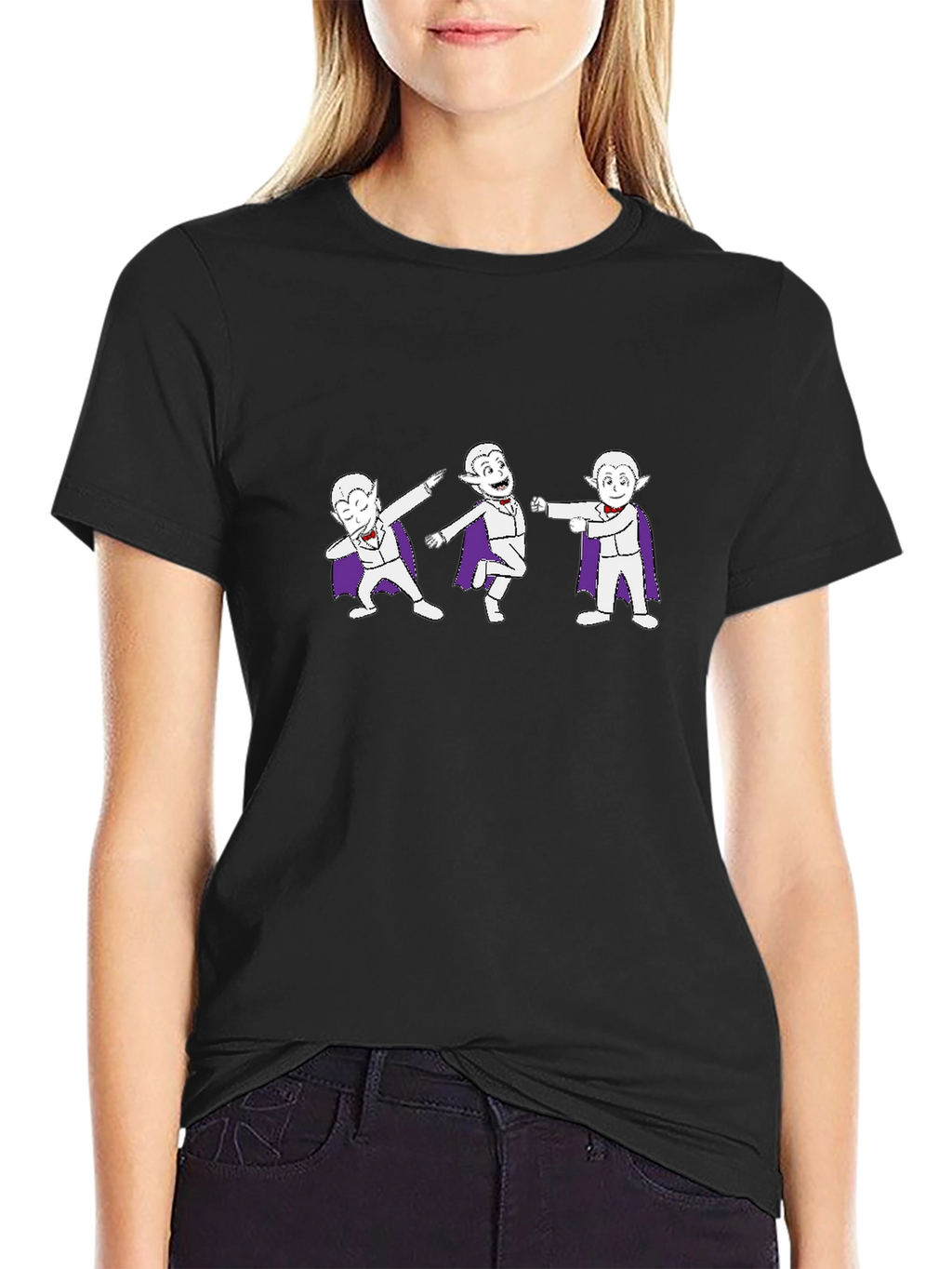 Dancing Vampire Cartoon Graphic T-Shirt