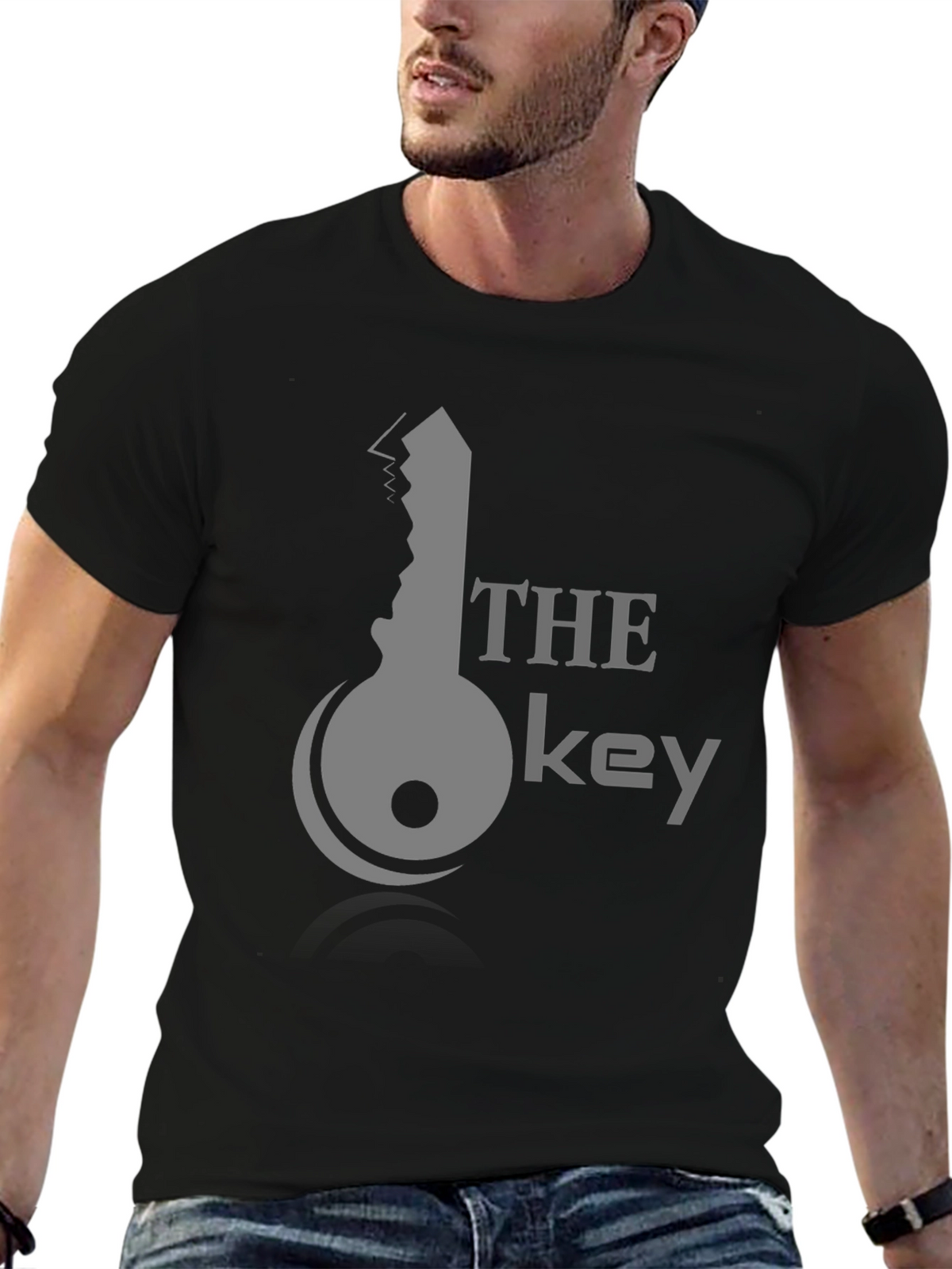 The Key Graphic Tee - Stylish Black Cotton T-Shirt