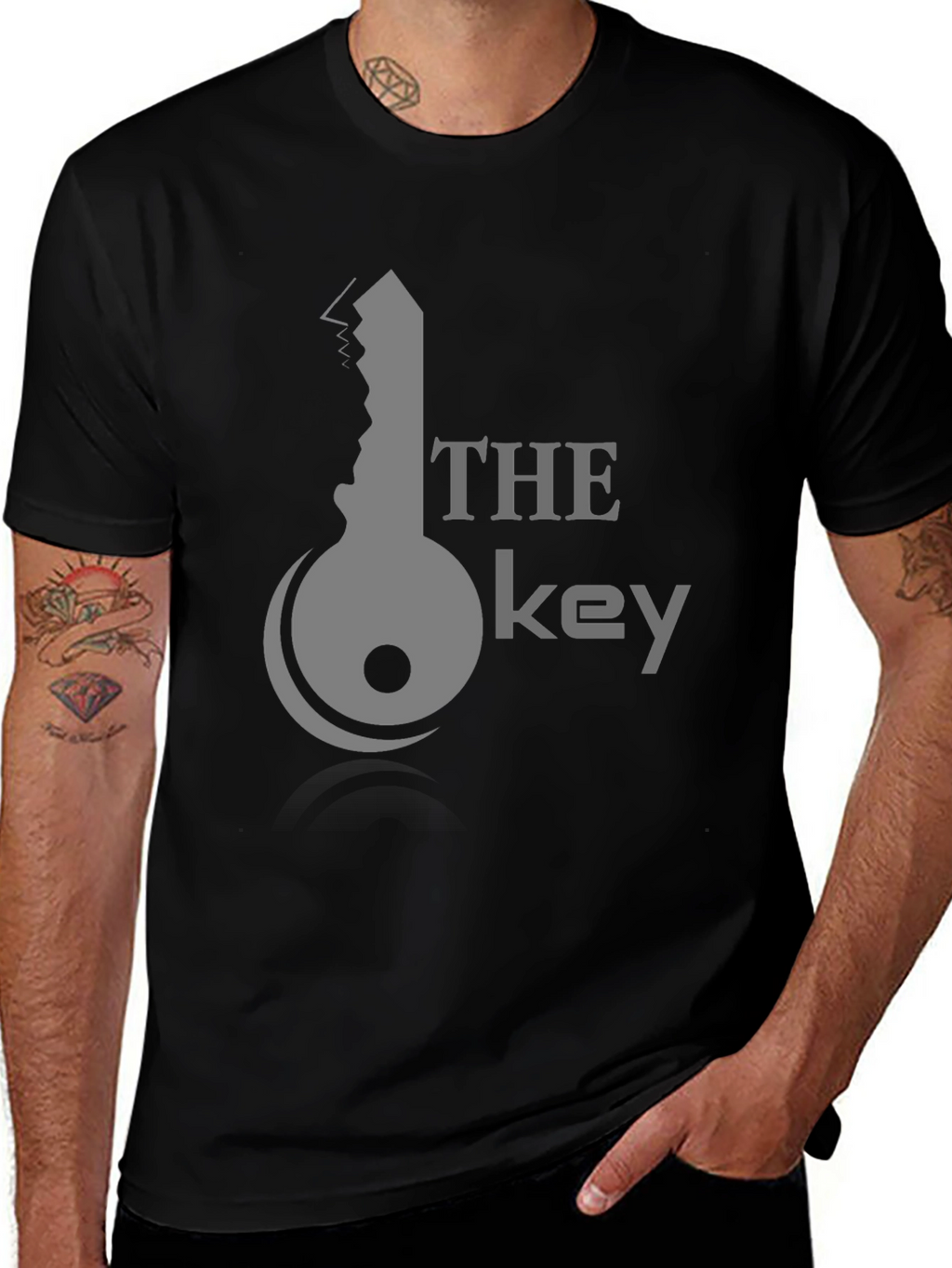 The Key Graphic Tee - Stylish Black Cotton T-Shirt