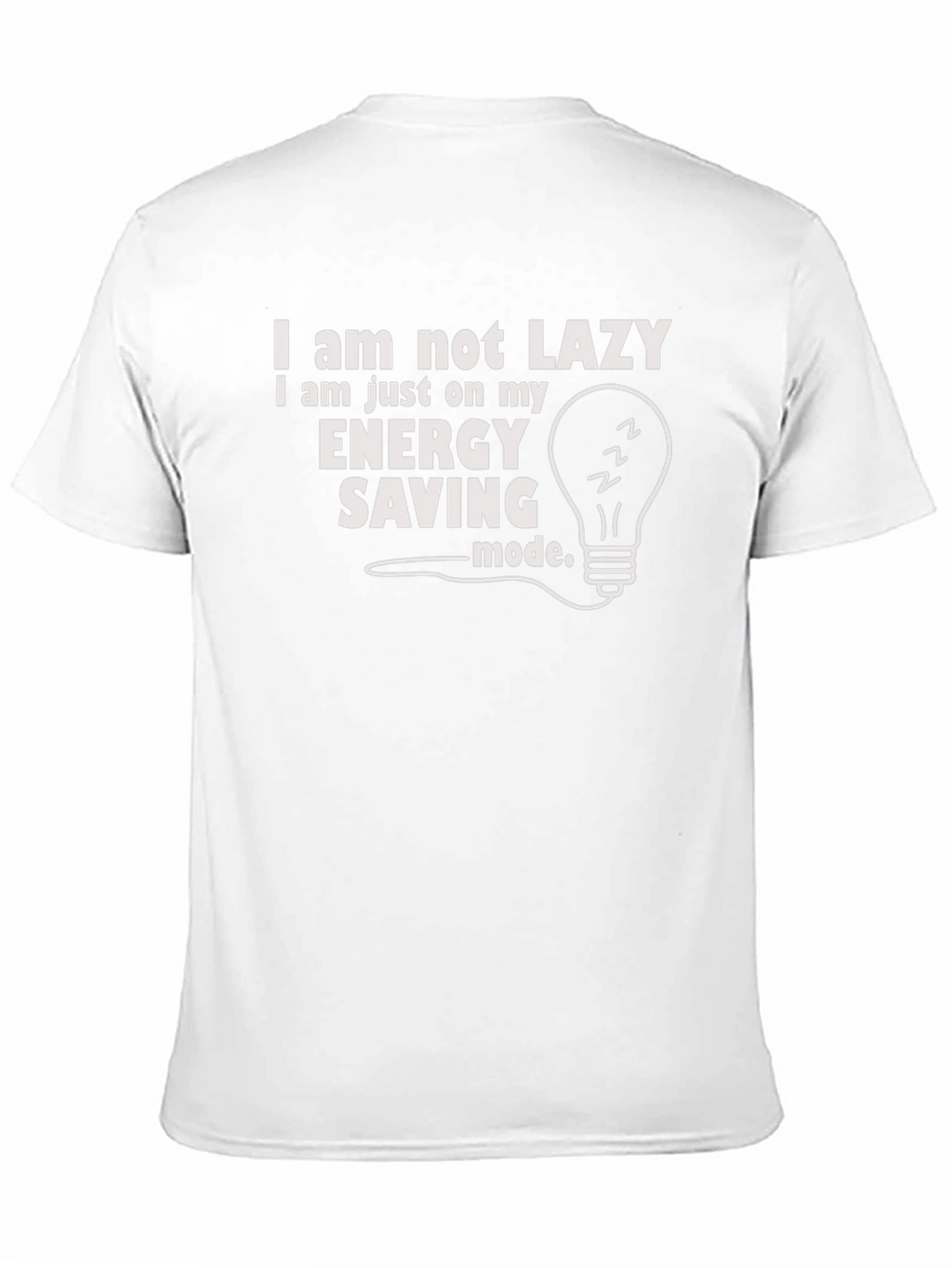 Funny Energy Saving Mode Graphic Tee - Black
