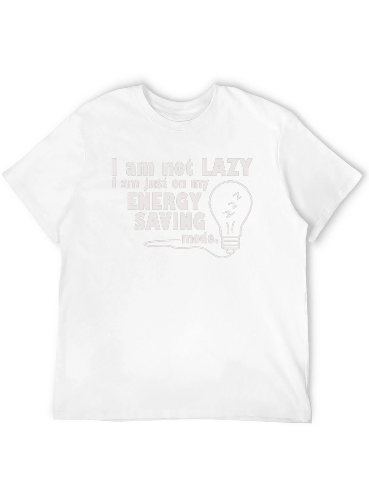 Funny Energy Saving Mode Graphic Tee - Black