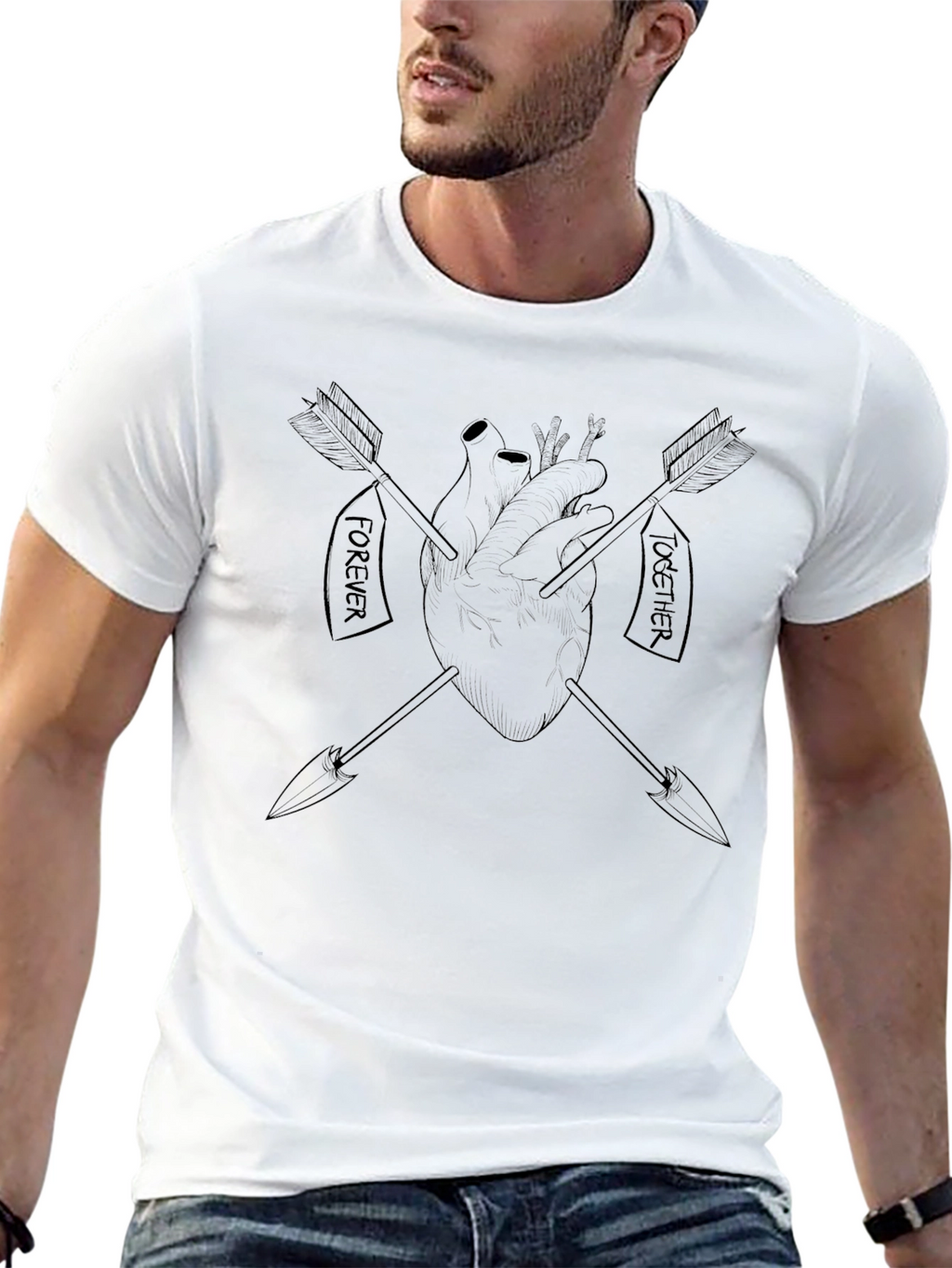 Heart & Arrows Graphic Tee - Forever Together