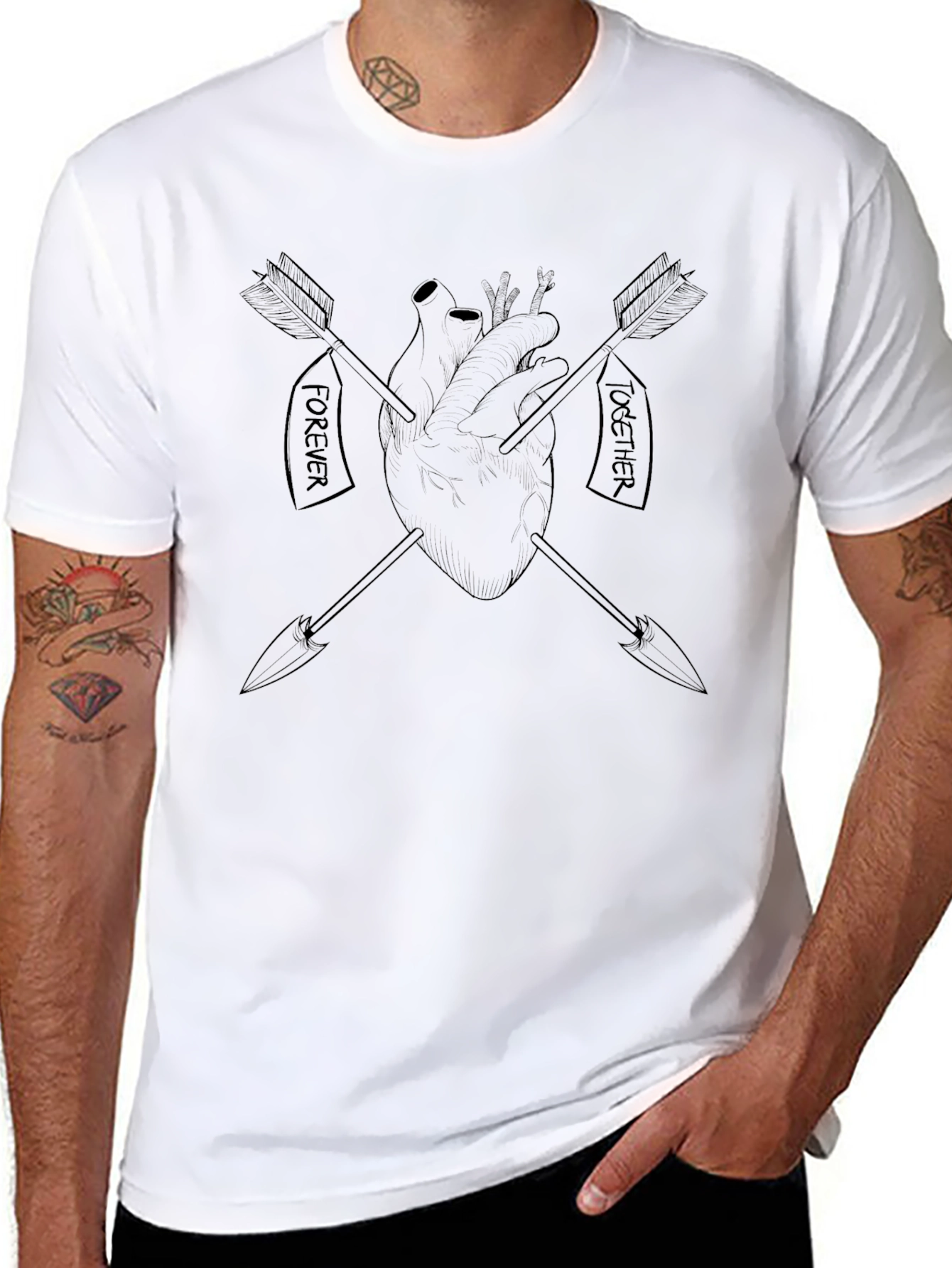 Heart & Arrows Graphic Tee - Forever Together