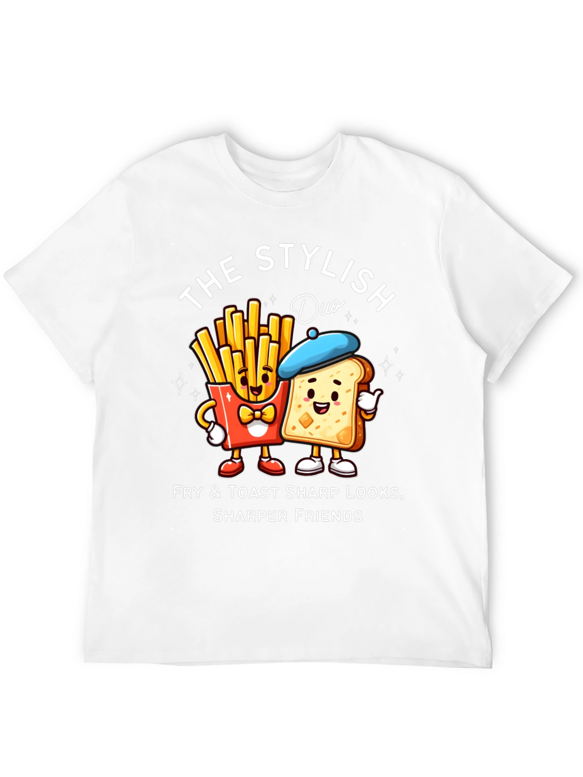 Stylish Fry & Toast Duo T-Shirt