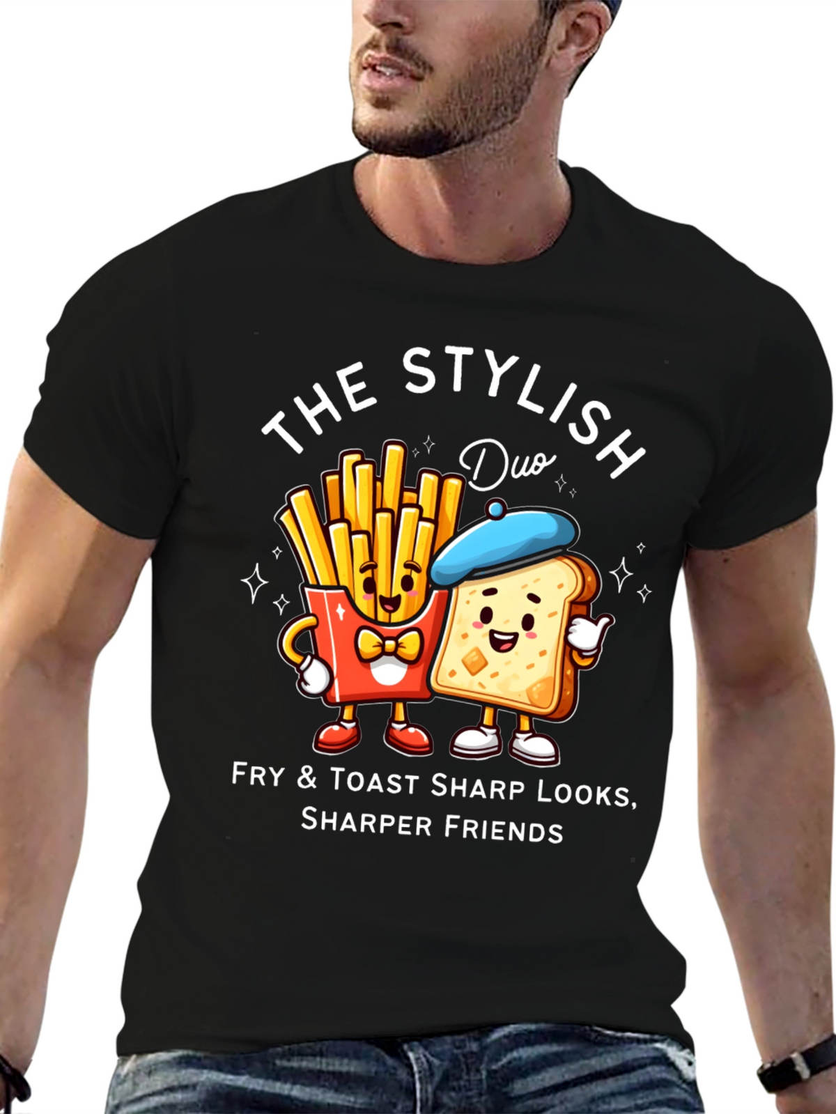 Stylish Fry & Toast Duo T-Shirt