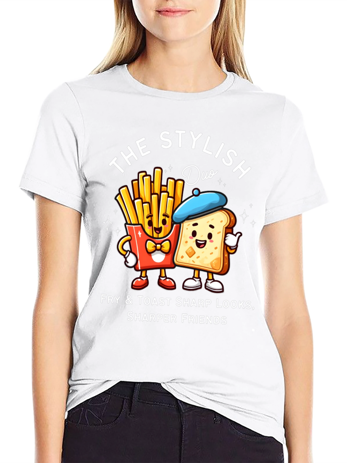 Stylish Fry & Toast Duo T-Shirt