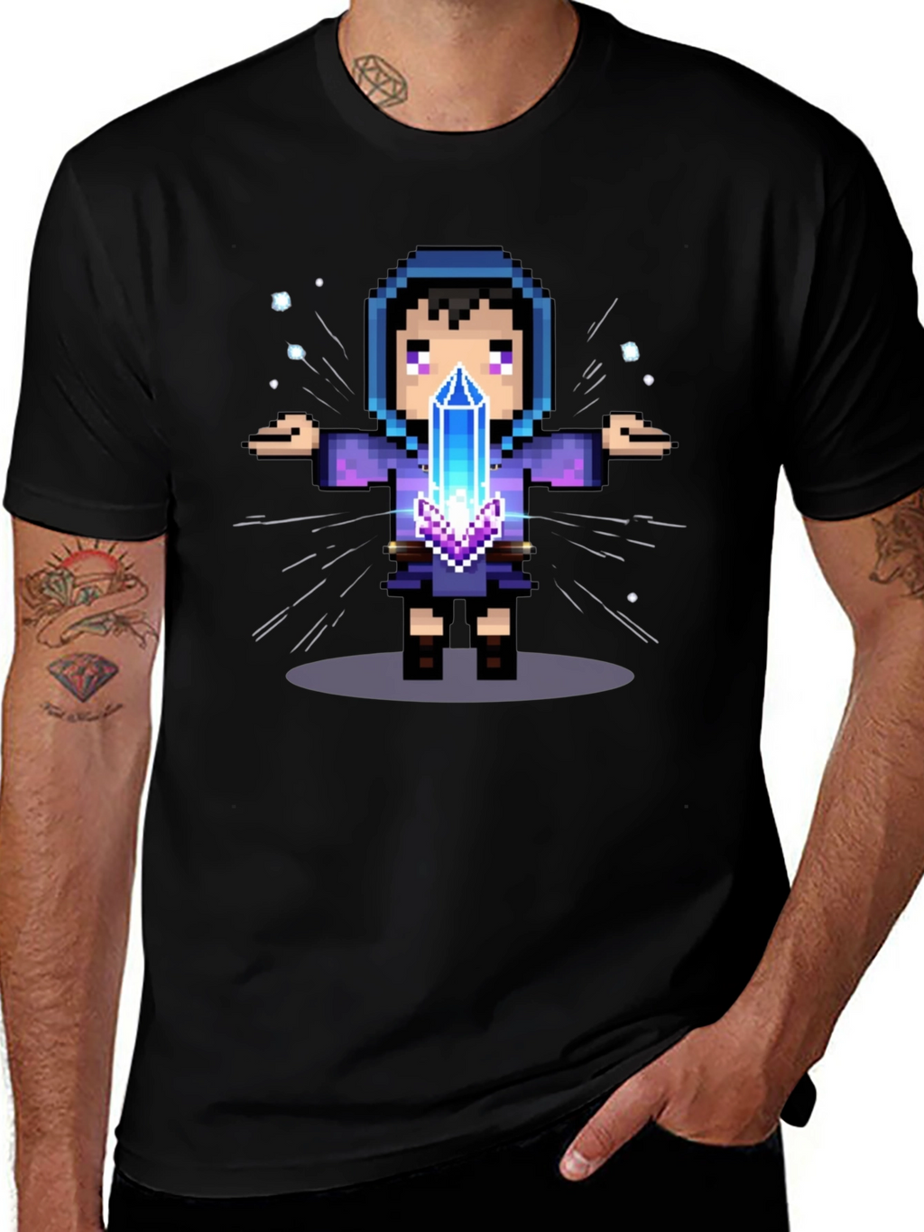 Pixel Wizard Graphic Tee