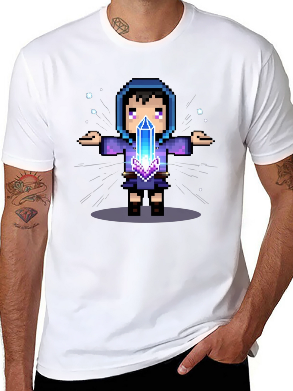 Pixel Wizard Graphic Tee