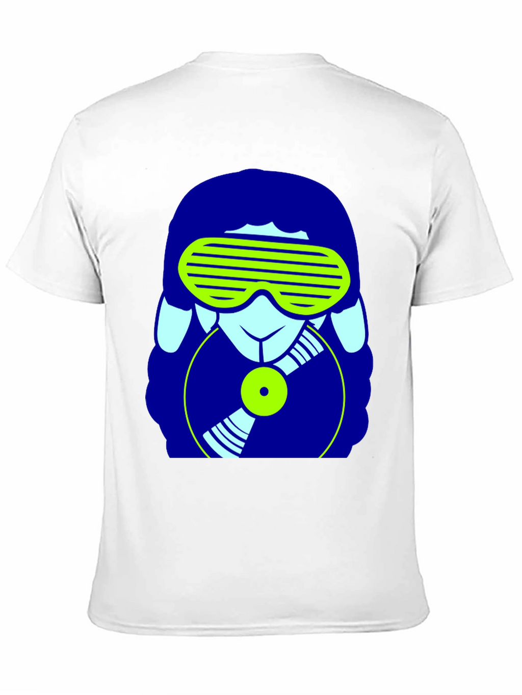 DJ Sheep Graphic Tee - Black Cotton T-Shirt