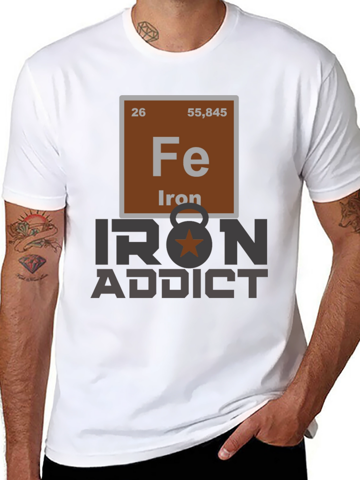 Iron Addict T-Shirt - Periodic Table Design