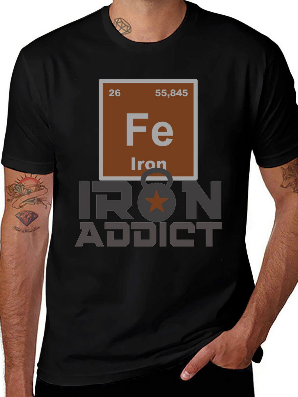 Iron Addict T-Shirt - Periodic Table Design