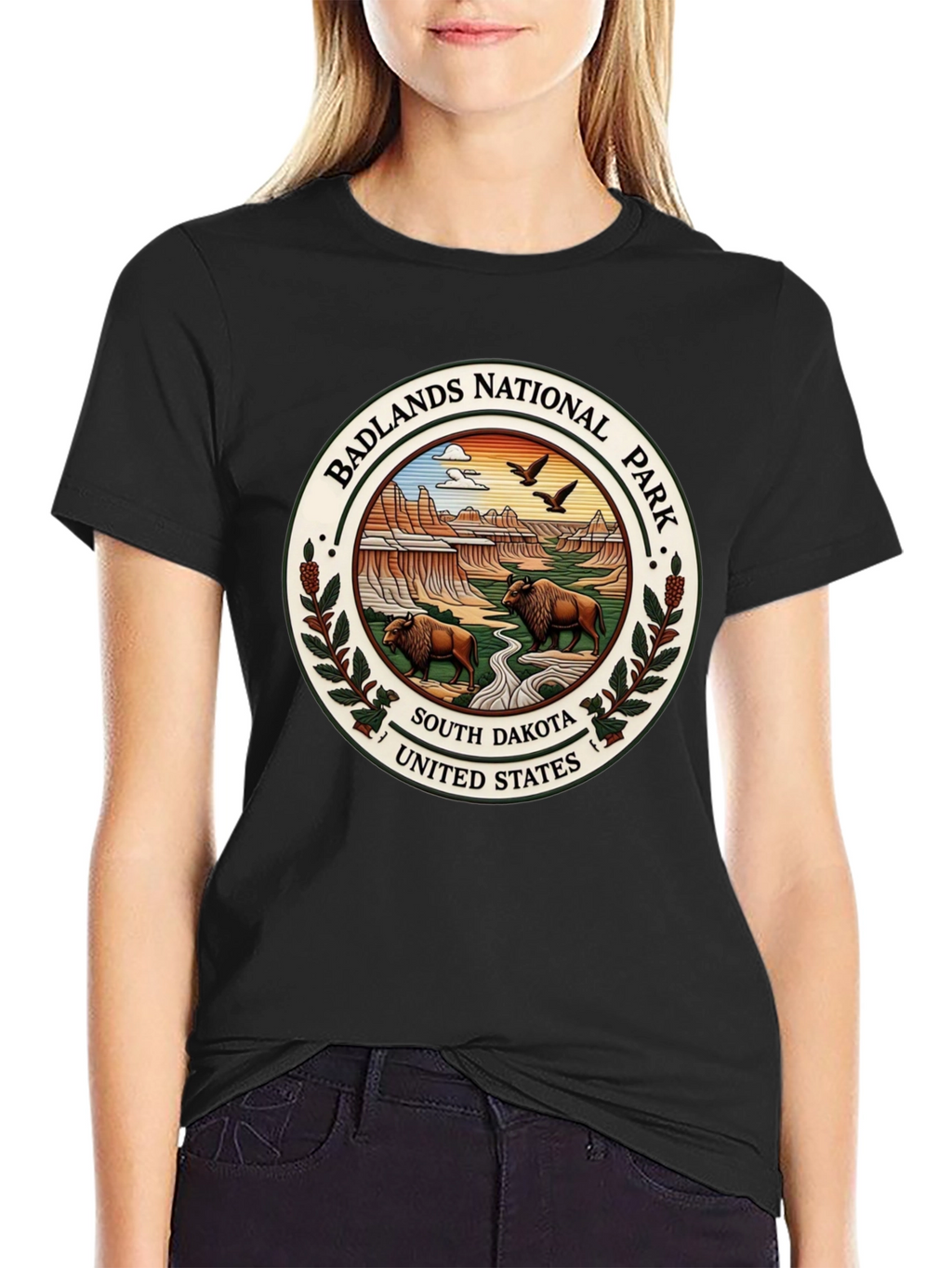 Badlands National Park Tee - South Dakota Bison Design