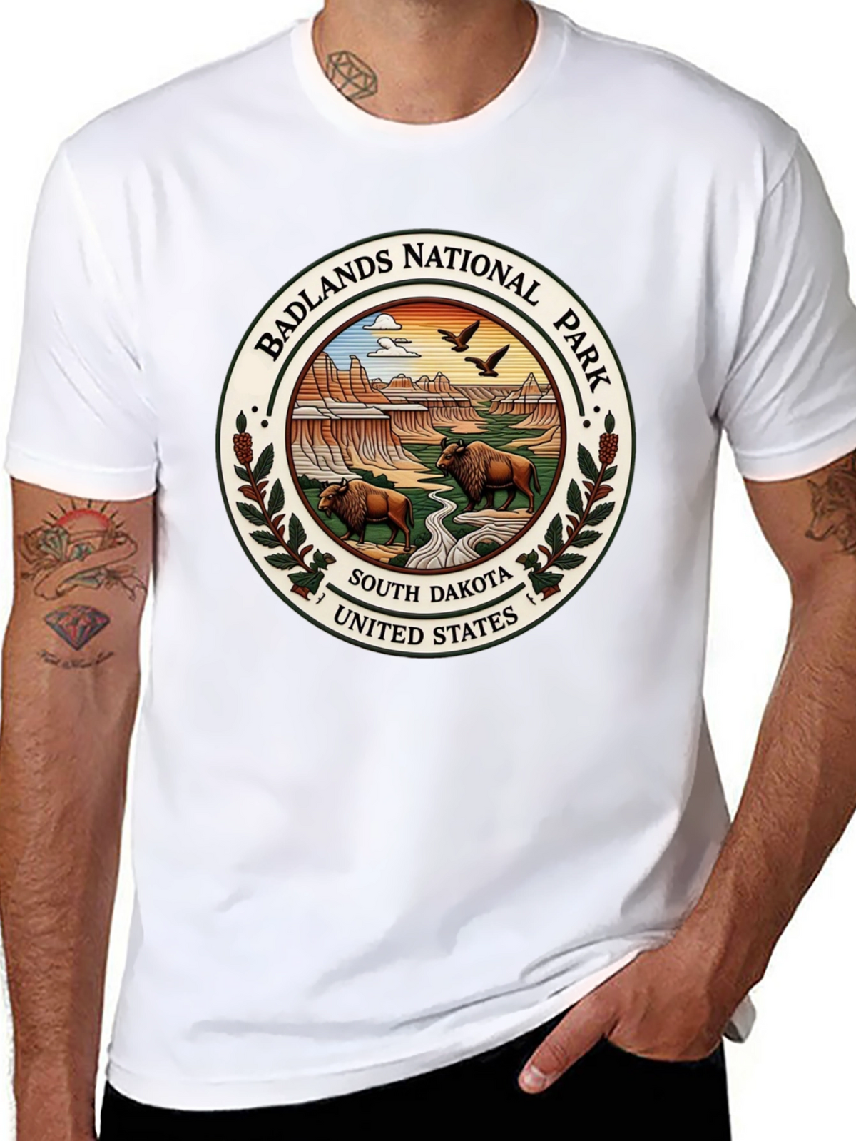 Badlands National Park Tee - South Dakota Bison Design