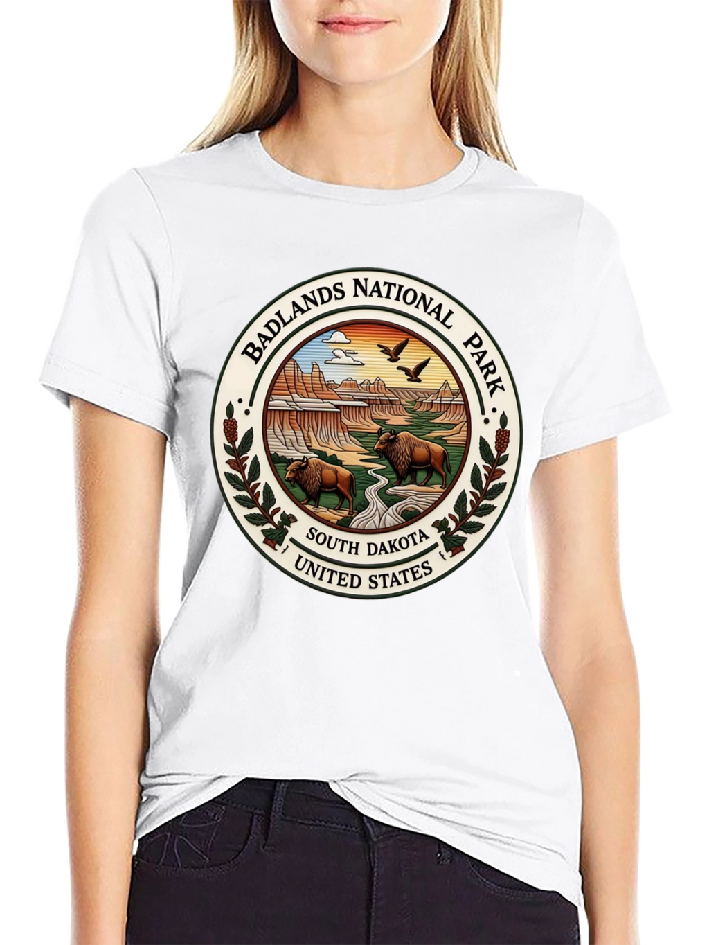 Badlands National Park Tee - South Dakota Bison Design