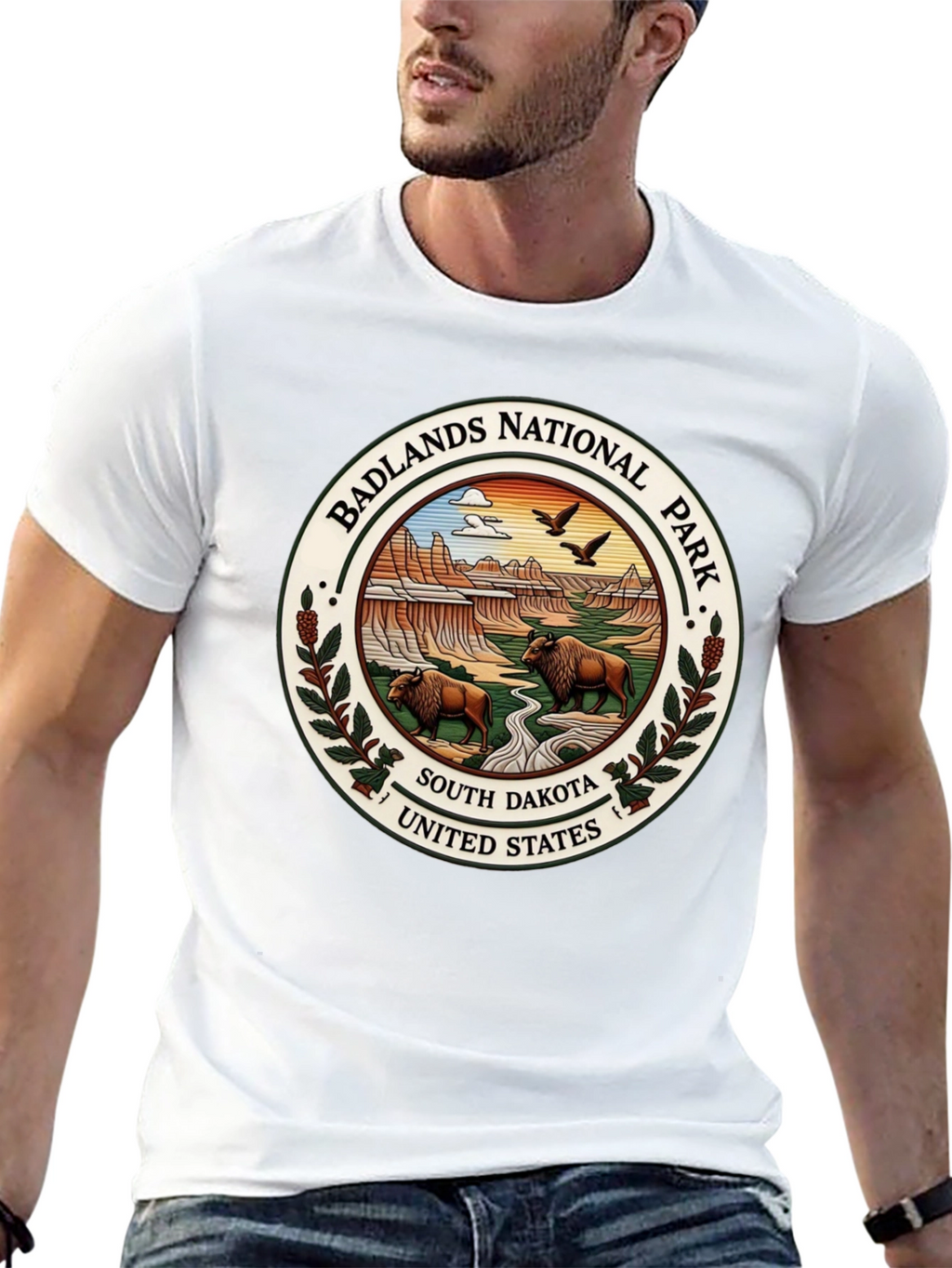 Badlands National Park Tee - South Dakota Bison Design