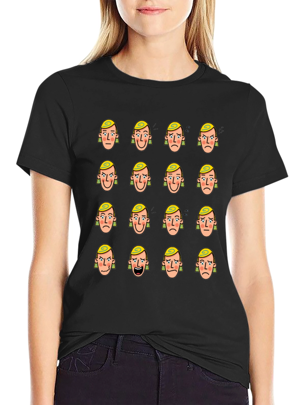 Mood Faces Graphic T-Shirt - Express Yourself!