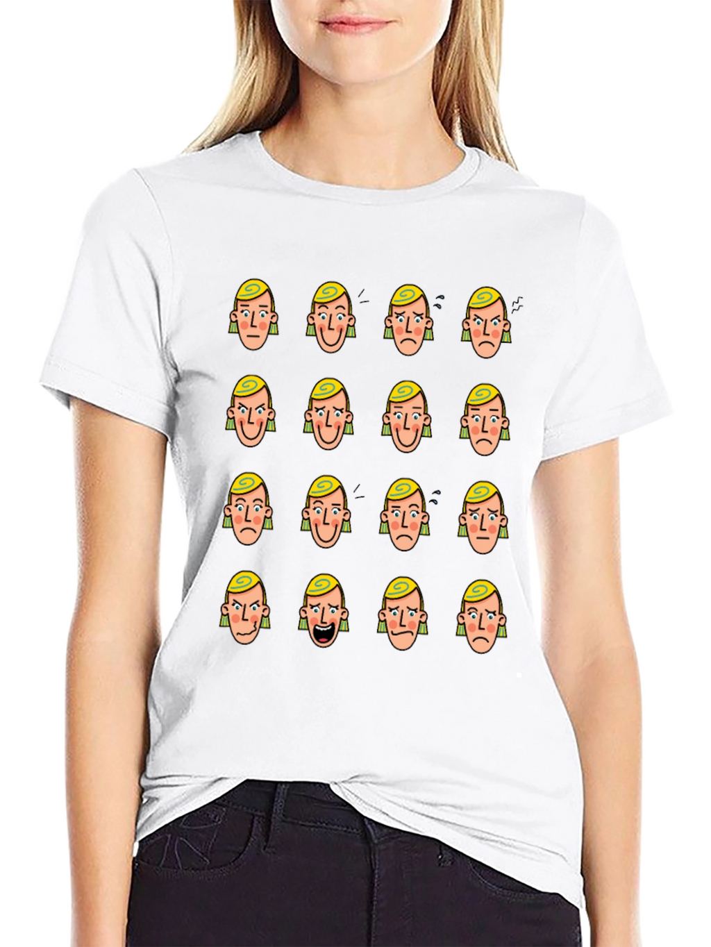 Mood Faces Graphic T-Shirt - Express Yourself!