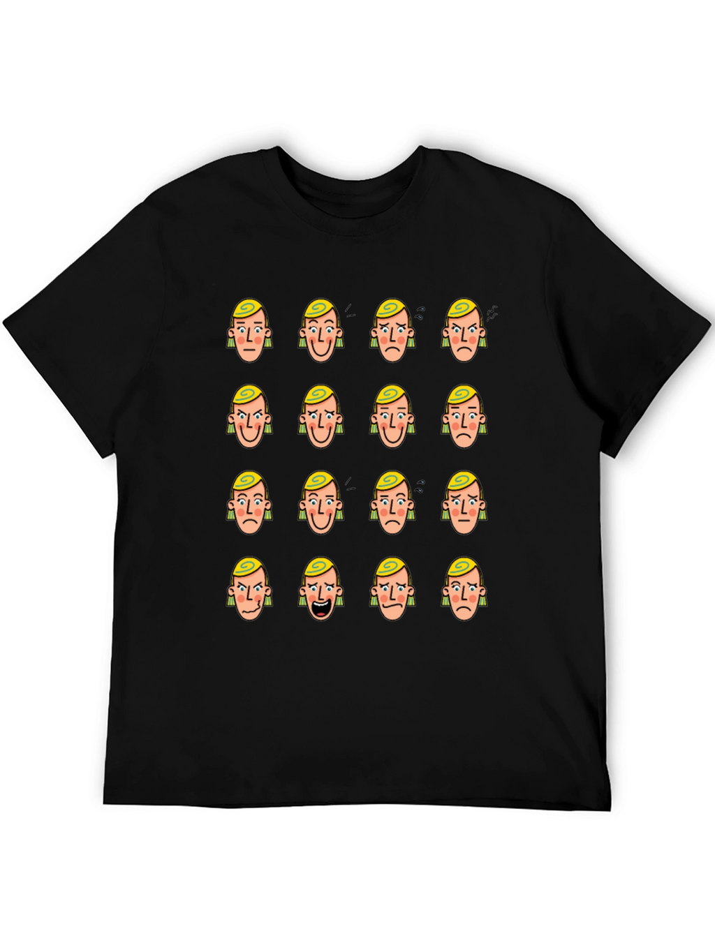 Mood Faces Graphic T-Shirt - Express Yourself!