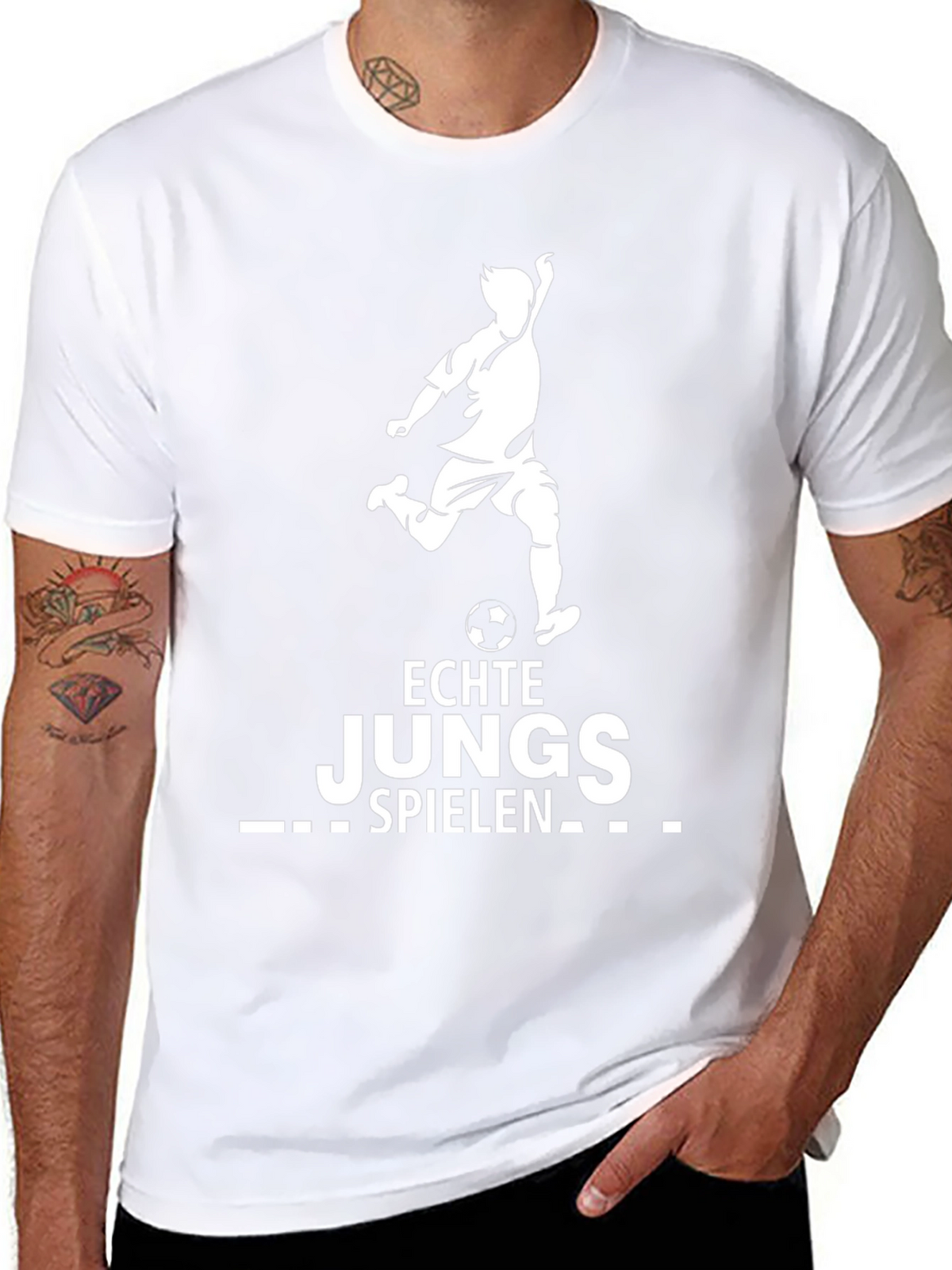 Echte Jungs Spielen T-Shirt Soccer Player Tee