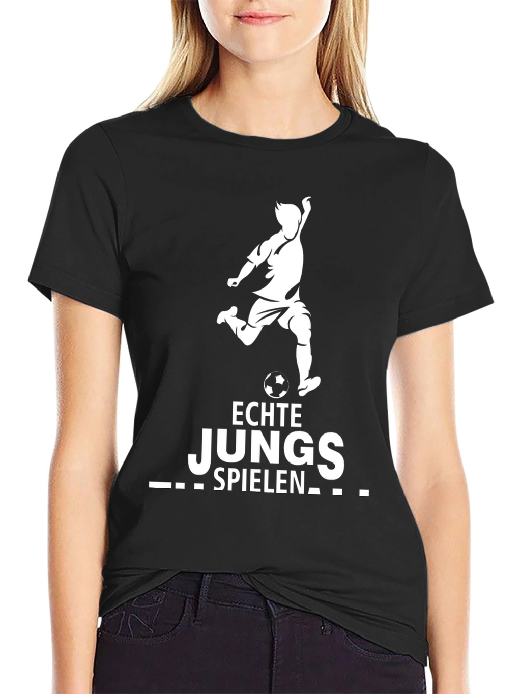Echte Jungs Spielen T-Shirt Soccer Player Tee