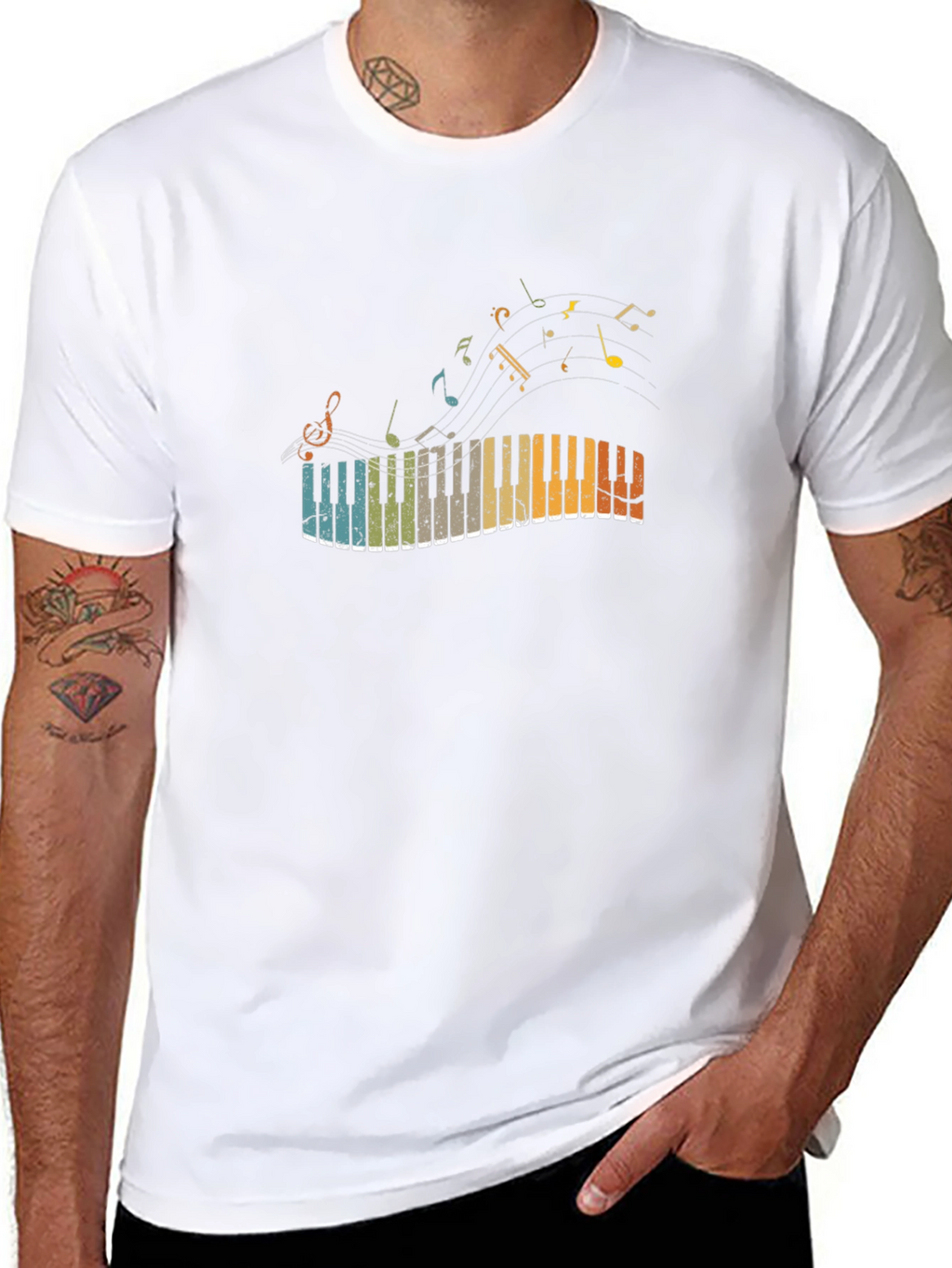 Retro Piano Music T-Shirt