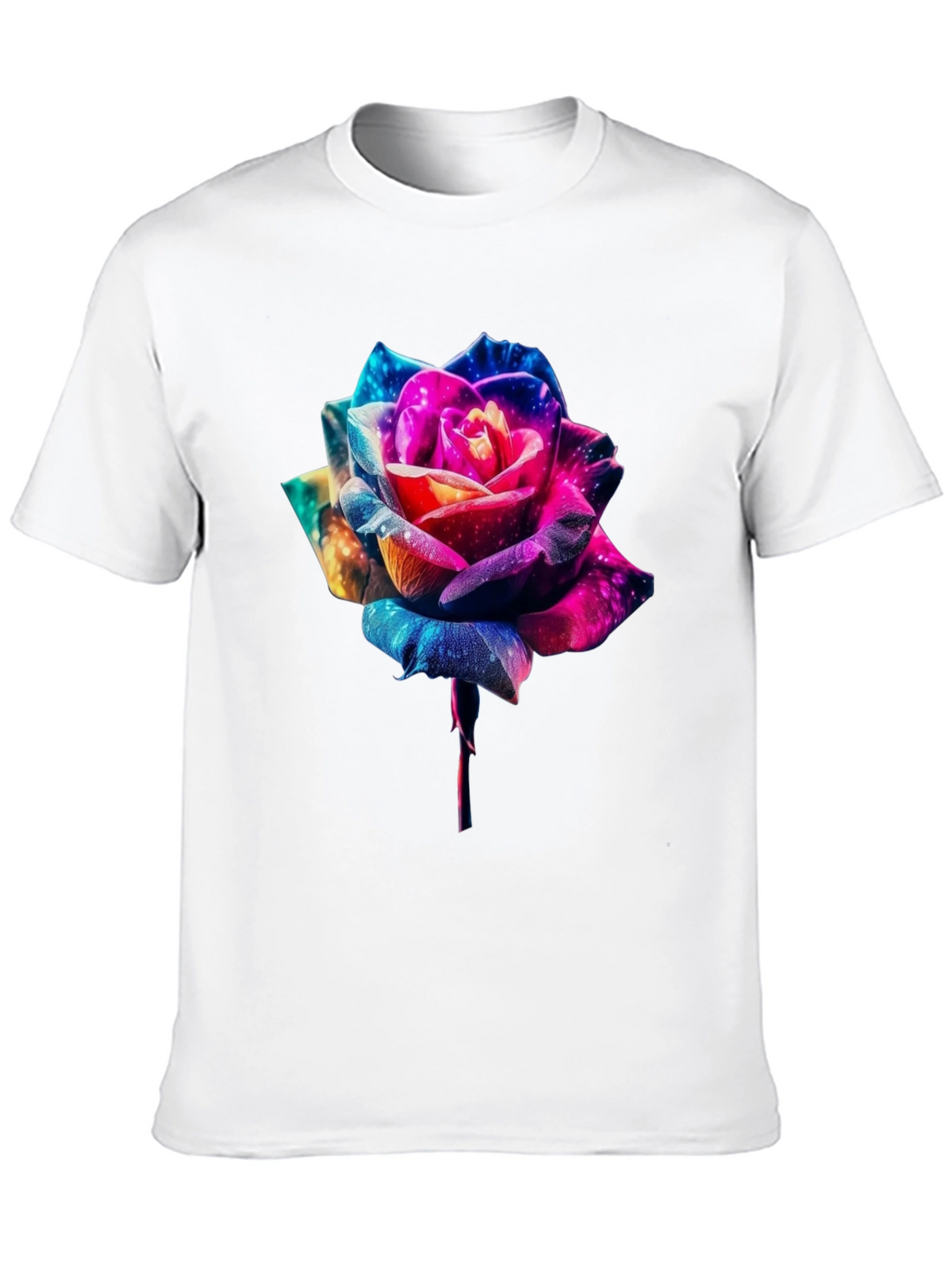 Galaxy Rose Graphic Tee - Black