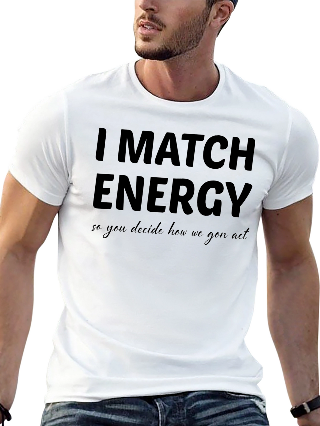 I Match Energy Black T-Shirt