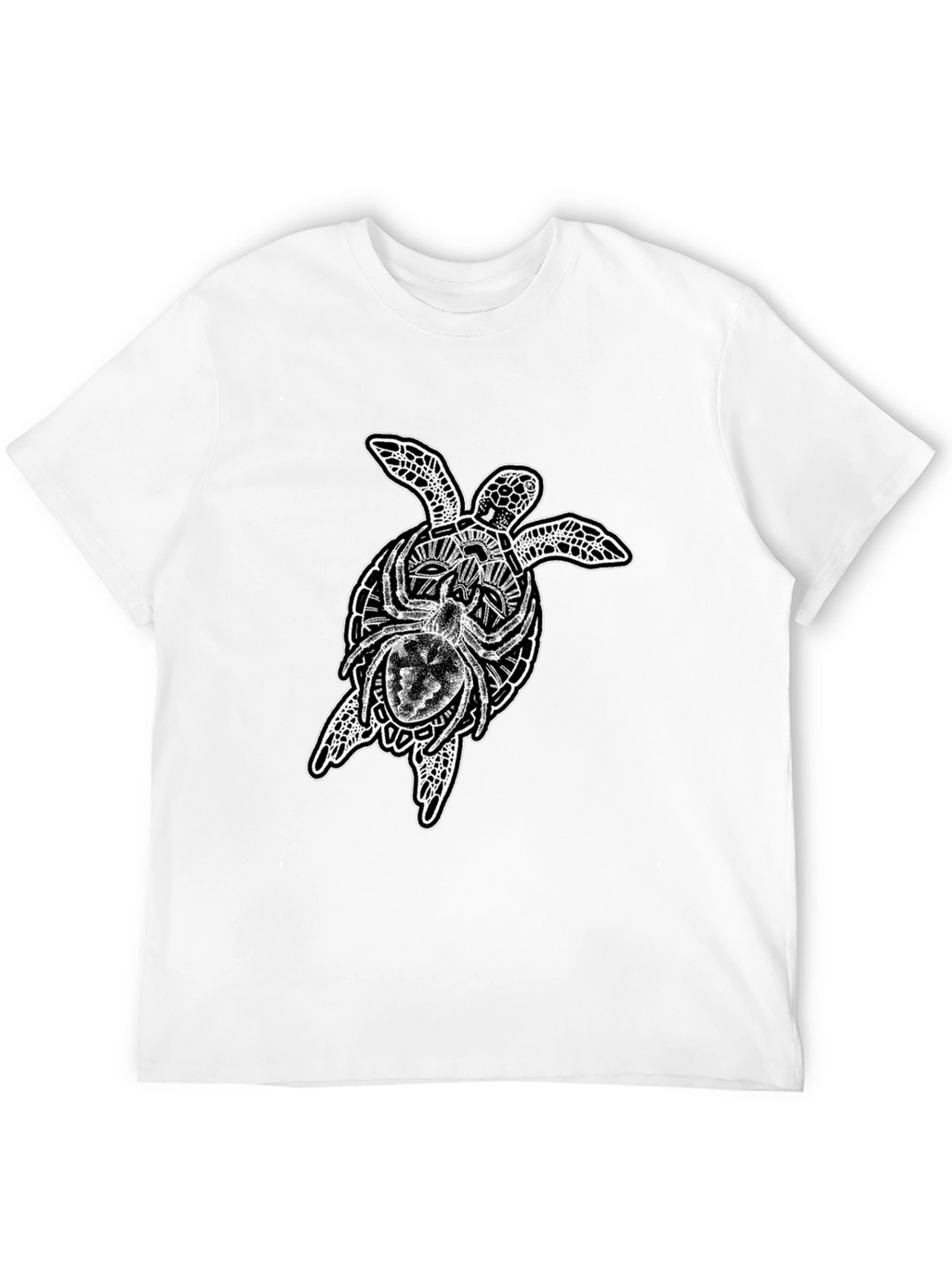 Turtle & Spider Graphic Tee - Mens Black T-Shirt