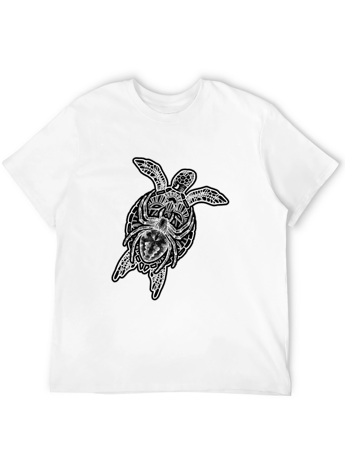 Turtle & Spider Graphic Tee - Mens Black T-Shirt