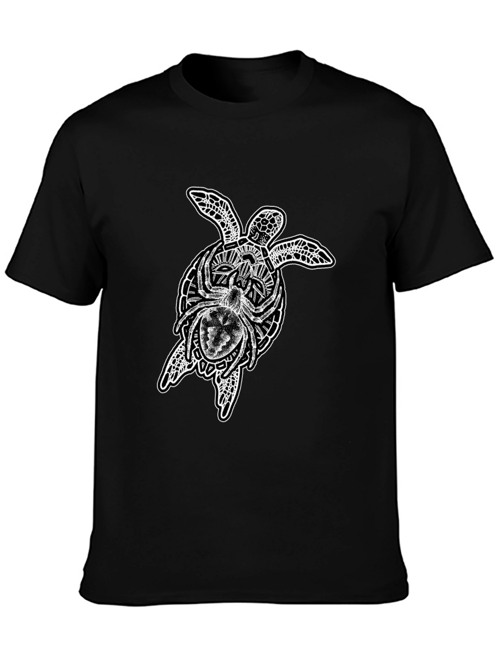 Turtle & Spider Graphic Tee - Mens Black T-Shirt