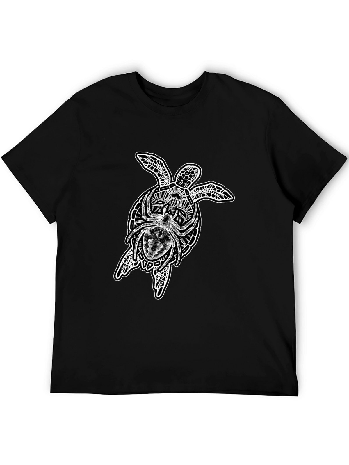 Turtle & Spider Graphic Tee - Mens Black T-Shirt