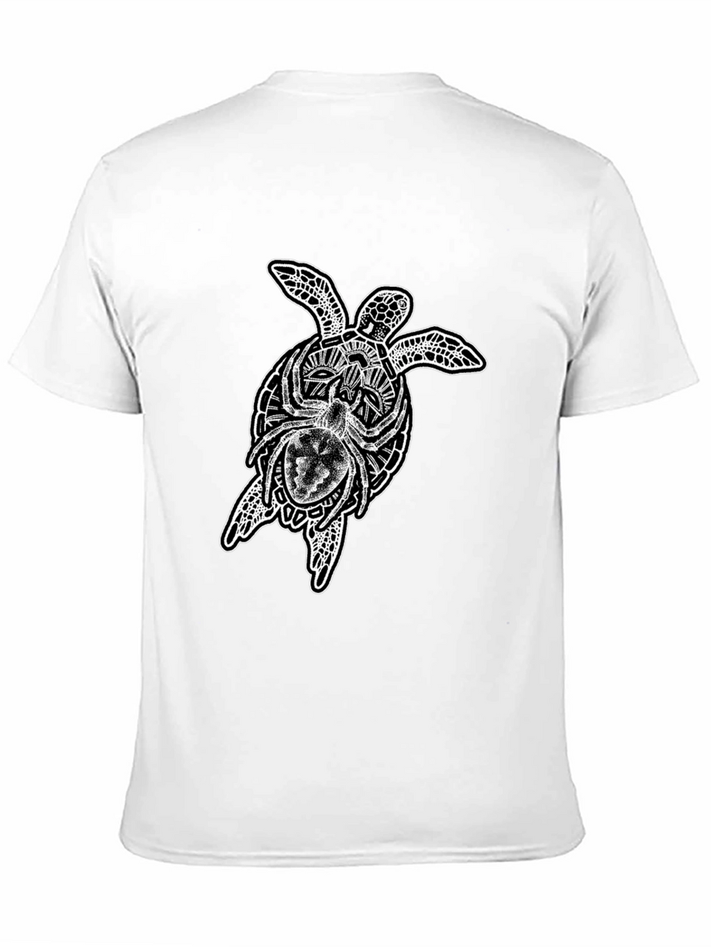 Turtle & Spider Graphic Tee - Mens Black T-Shirt