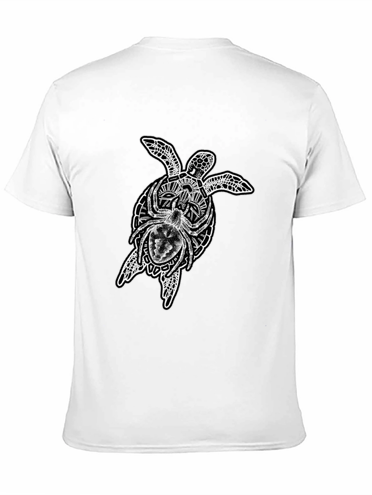 Turtle & Spider Graphic Tee - Mens Black T-Shirt