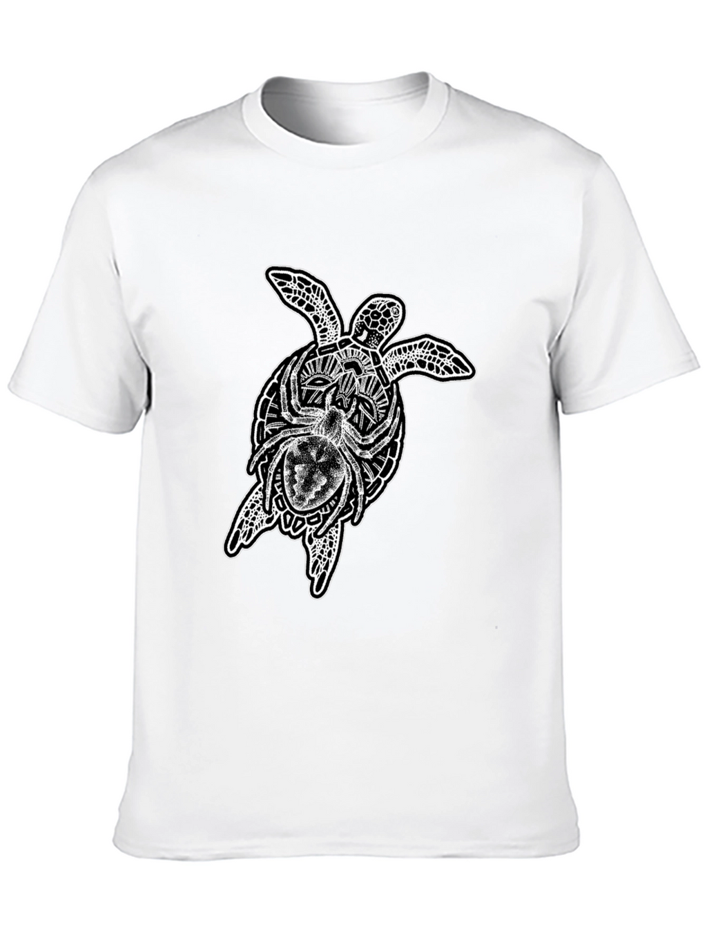 Turtle & Spider Graphic Tee - Mens Black T-Shirt