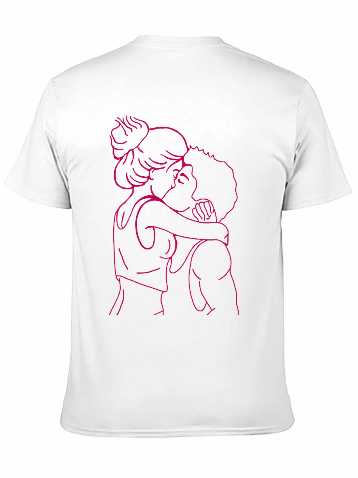 Romantic Embrace Graphic Tee - Black