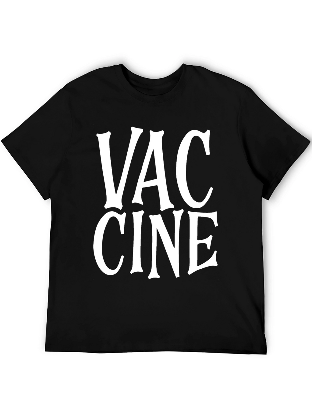 Vaccine Black Graphic Tee Shirt